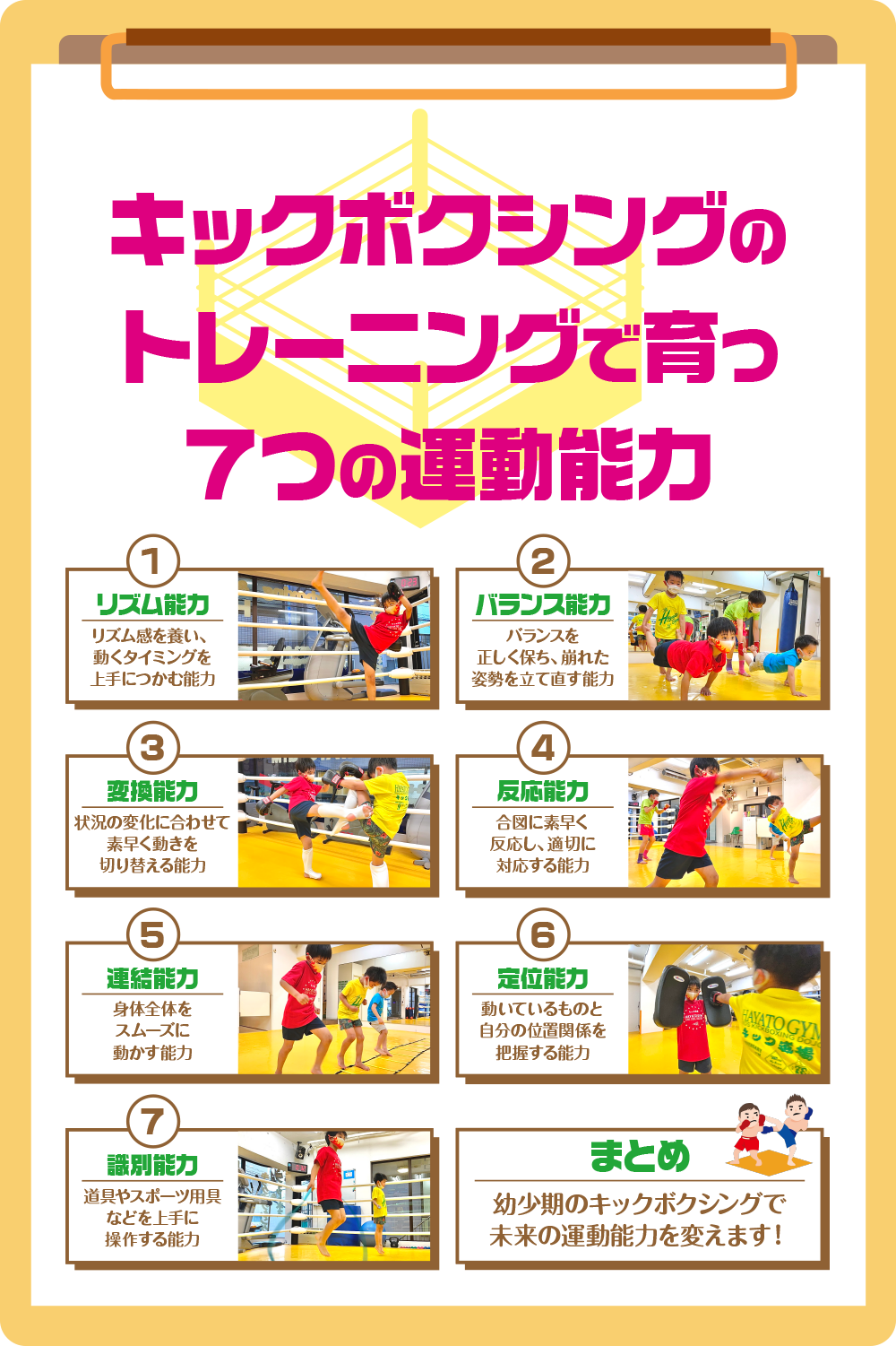 キックボクシングのトレーニングで育つ7つの運動能力